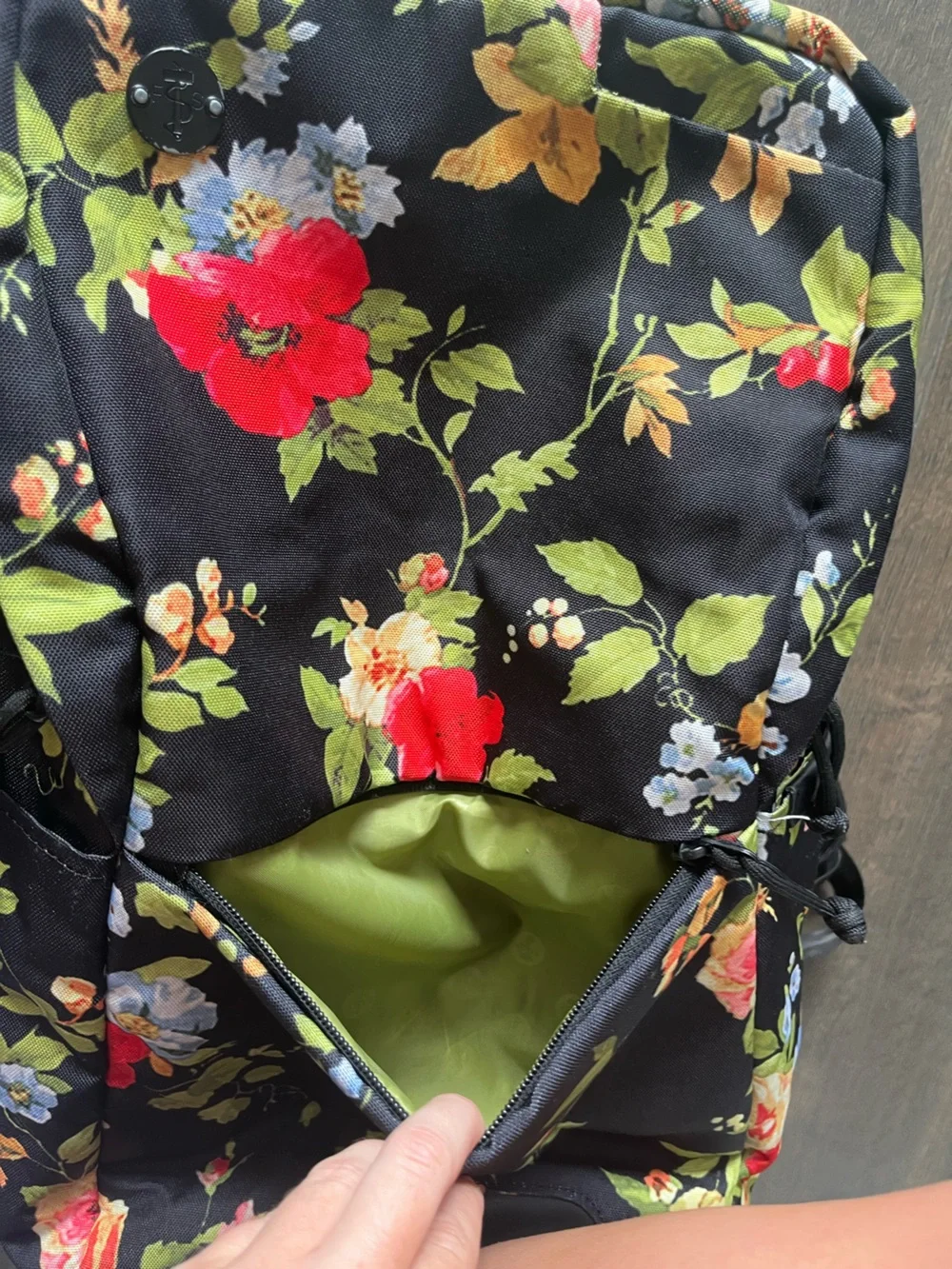 Focused Space Tropical Floral Print Backpack